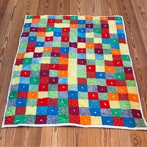 Handcrafted Colorful Baby Quilt – 48x35”
Brighten up any nursery cozy